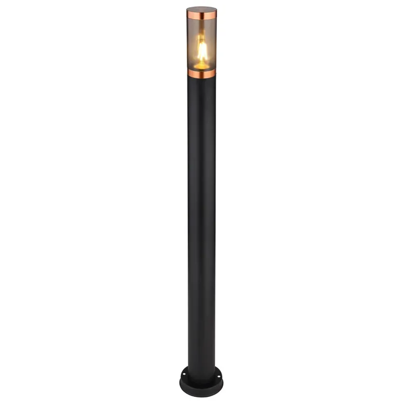 Top-Seller Boston Außenleuchte Edelstahl Schwarz, 1X E27