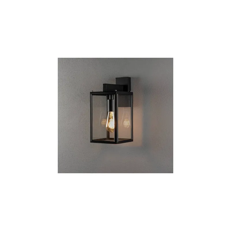 Garantierte Lieferung Carpi Wandl. E27 schwarz up/down mit klarem Glas