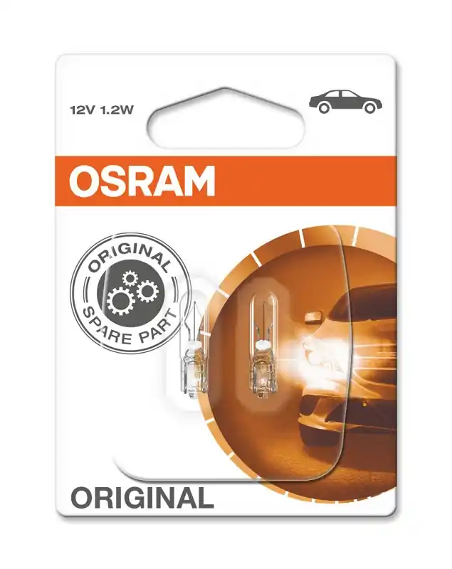 Top-Seller Osram Auto 2721-02B Original 1,2W 12V W2x4.6d